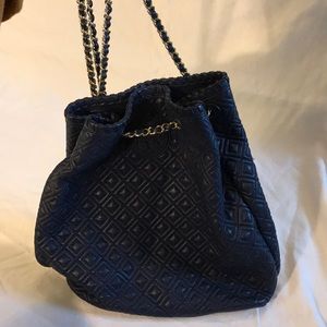 Navy Tory burch backpack